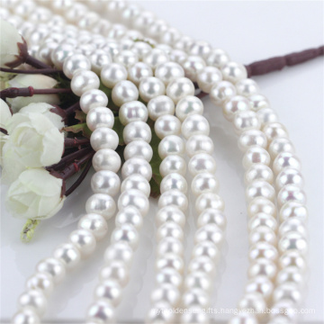 11mm Large Size off Round Natural Freshwater Full Drilled Pearl String